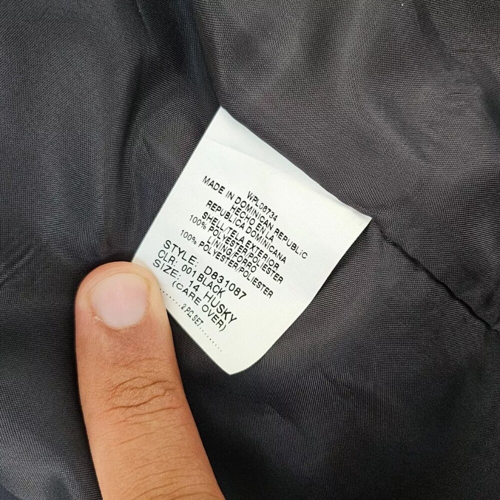 Dockers Kids Blazer Black Sport Coat Jacket Size 14 Husky - Picture 11 of 11